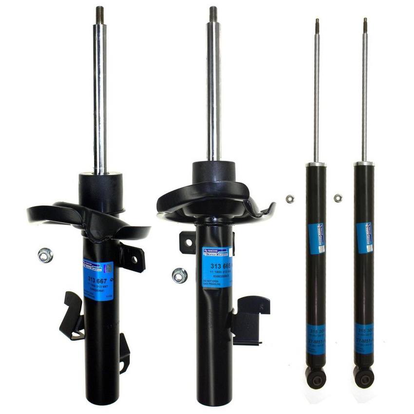 Volvo Suspension Strut and Shock Absorber Assembly Kit - Front and Rear 31277604 - Sachs 4017613KIT